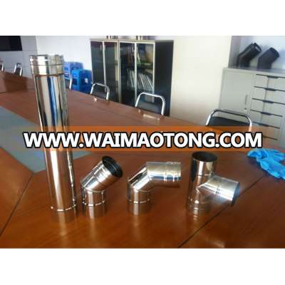 80 mm pellet fireplace chimney pipe , pellet stove chimney tee, elbow